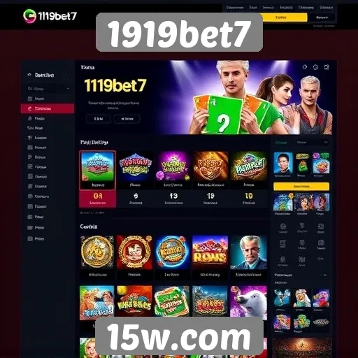 Mudanças na interface do usuário do 1919bet7